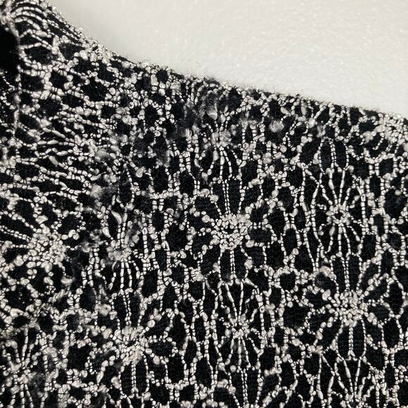 Vintage Womens L Black Lace Mock Neck Sleeveless Top Whimsigoth Dark Fairy Goth - Picture 7 of 9